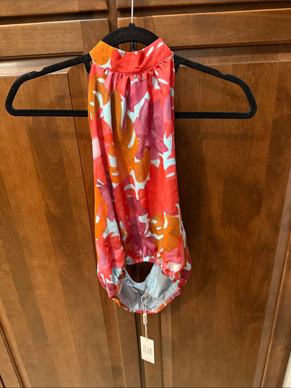 Petal & Pup Blue and Coral Drawstring Top - NWT